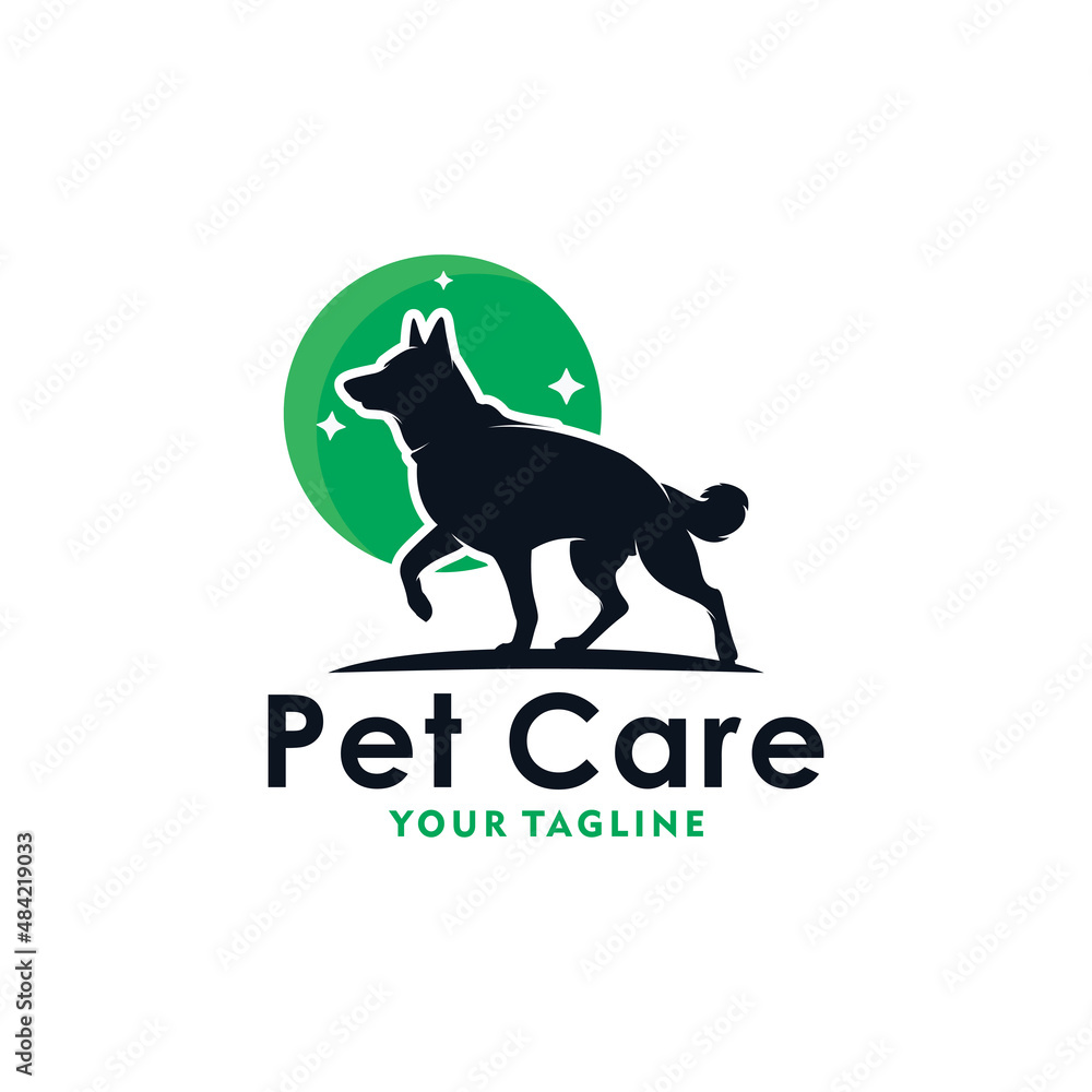 Pets Care Logo Template Design Vector