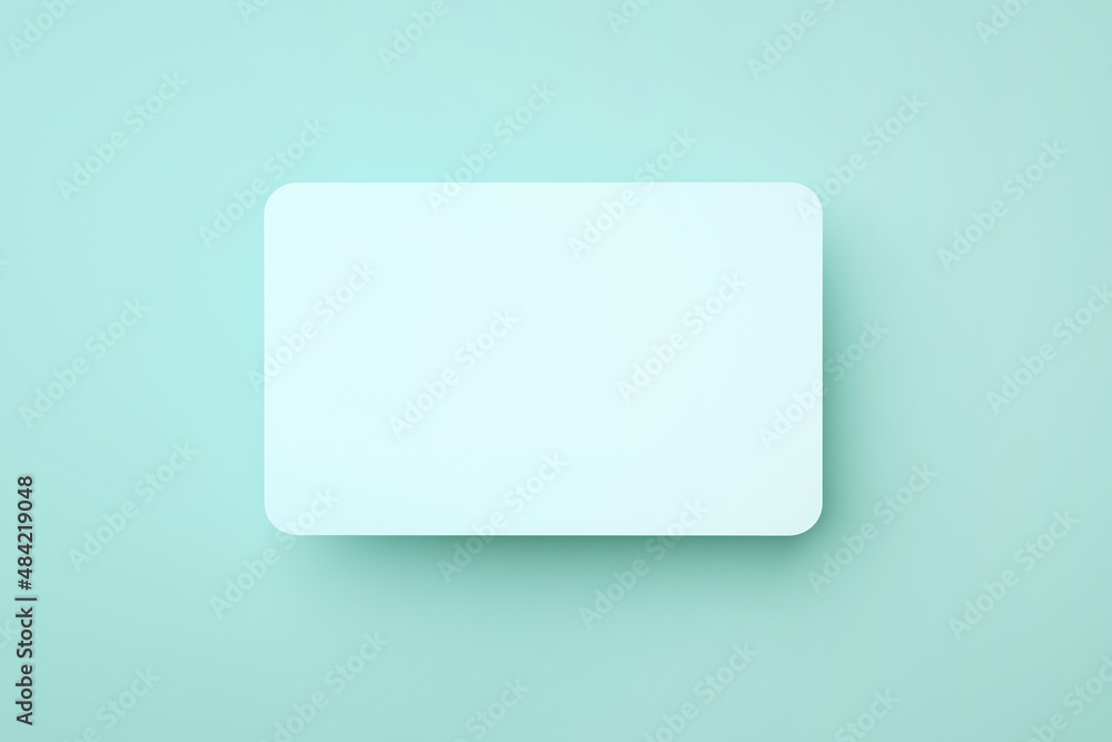 blank credit card over azure background, 3d rendering, mockup image blank credit card over azure background, 3d rendering, mockup image