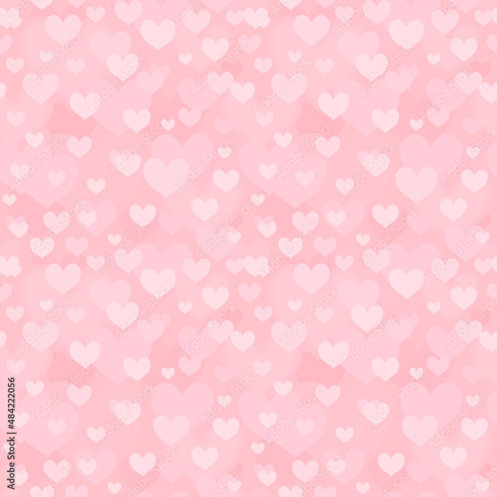 Pink hearts texture - heart shape pattern