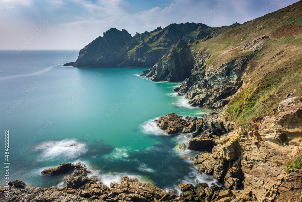 Beautiful turquoise sea in sheltered Elender Coves near Gammon Head, Salcombe, South Hams, Devon, England Beautiful turquoise sea in sheltered Elender Coves near Gammon Head, Salcombe, South Hams, Devon, England