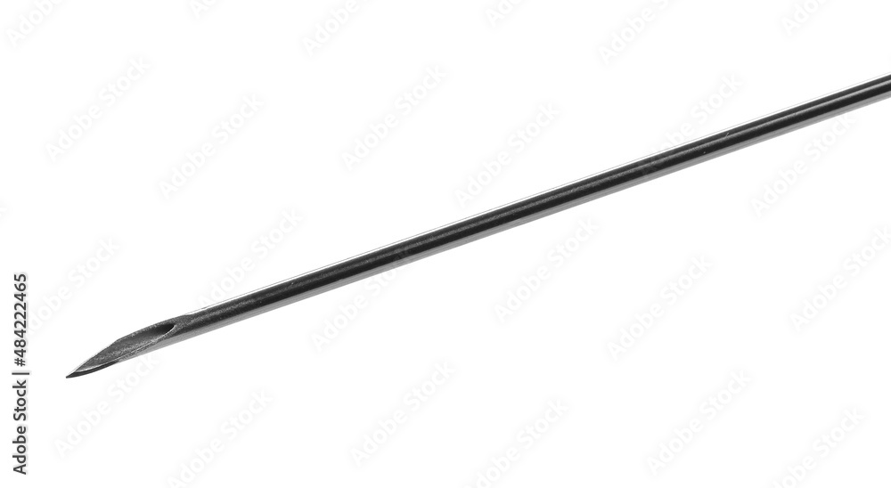 Medical needle new isolated on white, macro and clipping path Medical needle new isolated on white, macro and clipping path