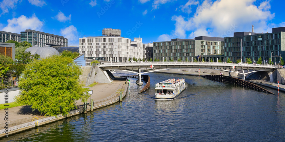 Business buildings along the Spree River, Government district in Berlin Mitte, Berlin, Germany Business buildings along the Spree River, Government district in Berlin Mitte, Berlin, Germany