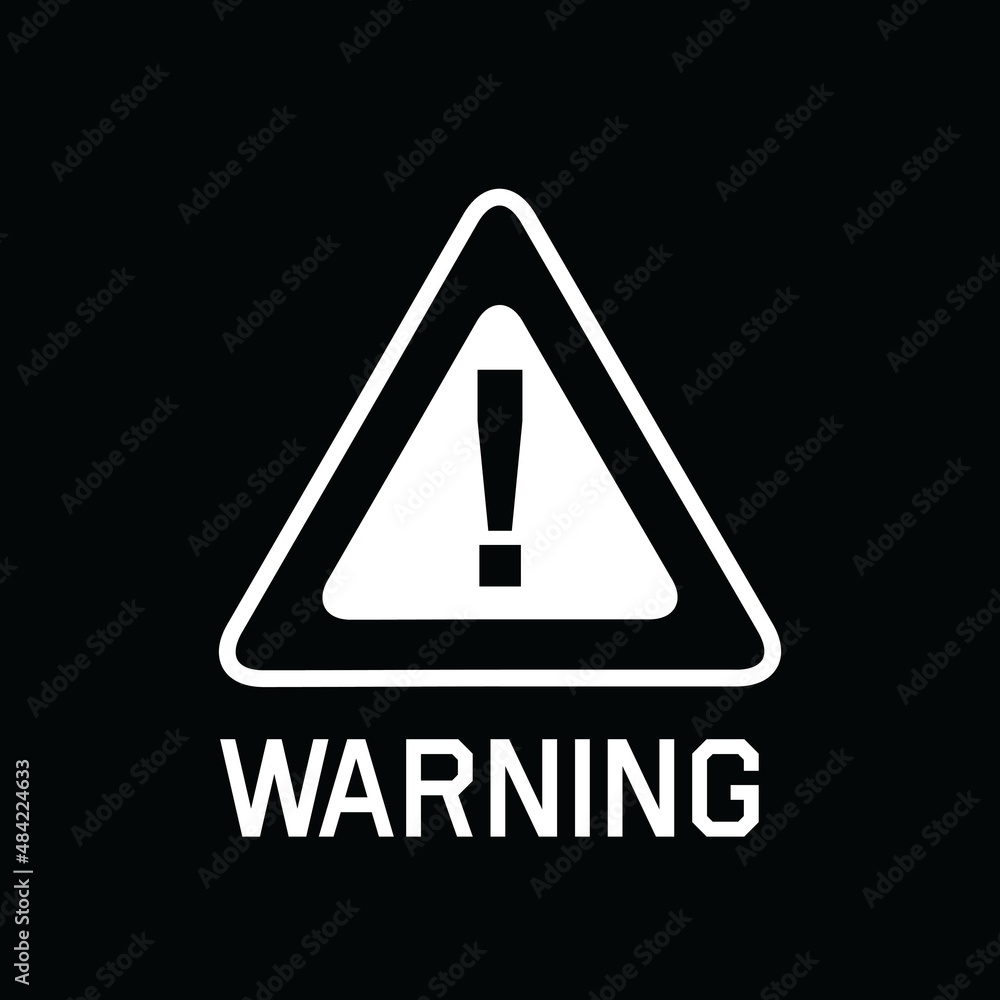 triangle warning sign black and white vector design triangle warning sign black and white vector design