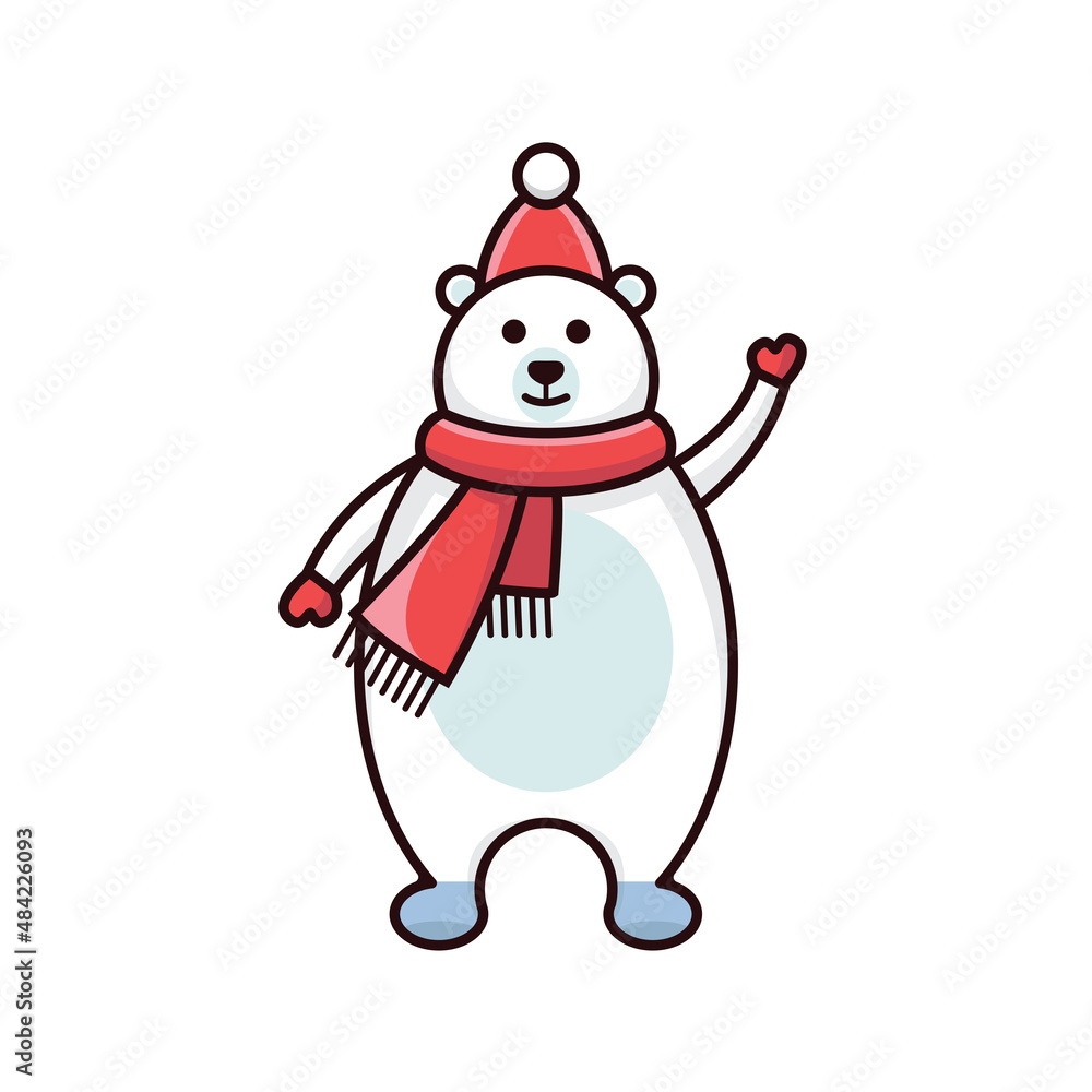 Cute bear cartoon vector icon illustration logo mascot hand drawn concept trandy cartoon Cute bear cartoon vector icon illustration logo mascot hand drawn concept trandy cartoon