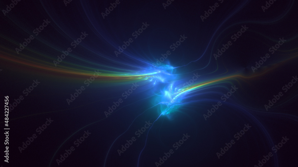 Fototapeta premium 3D rendering abstract colorful fractal light background