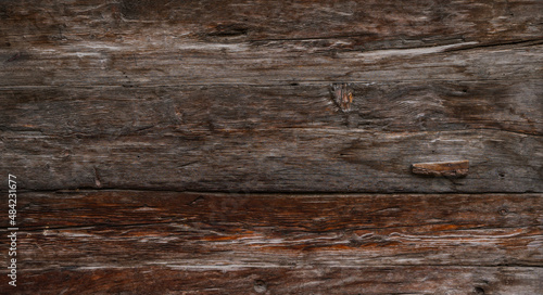 Brown old wood texture. Abstract background, empty template.