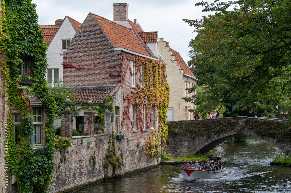 Medieval Bruges canal scene 2