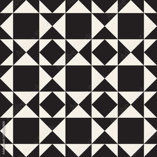 Vector seamless pattern. Repeating geometric elements. Stylish background design.