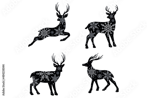 Vector deer  vector deer christmas decoration