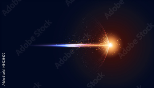 Abstract technology hi tech background concept speed movement motion blur moving fast in the light for template design dark blue .Vector illustration