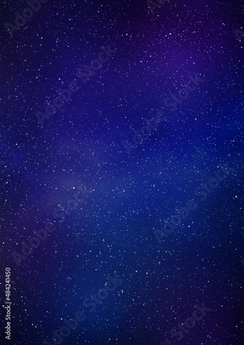 Night blue starry sky vertical background