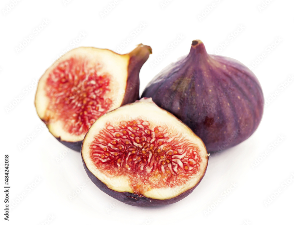 Fresh figs. Fruit isolated on white background. With clipping path. Fresh figs. Fruit isolated on white background. With clipping path.
