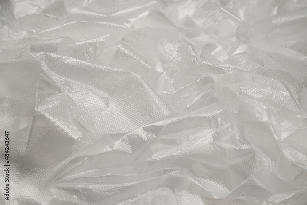 Obraz premium Plastic wihite background. Top view.