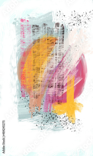 Wallpaper Mural Abstract compositon in pastel colors and textures Torontodigital.ca