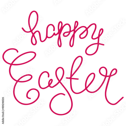 Happy easter hand drawn lettering
