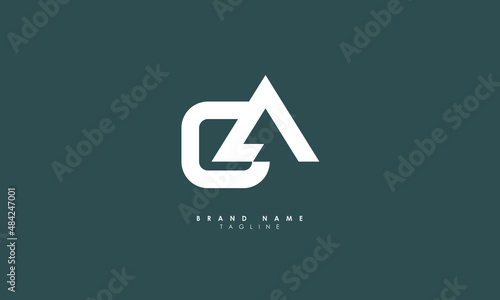 Alphabet letters Initials Monogram logo CA, AC, C and A