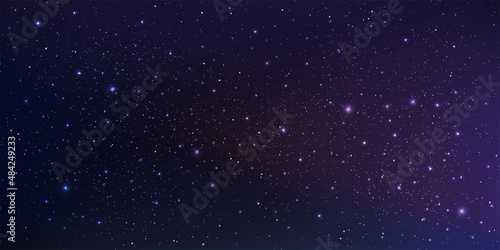 High quality background galaxy illustration with stardust and bright shining stars illuminating the space.