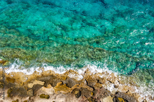 Turquoise water on the northwest coast of the Greek island of Crete