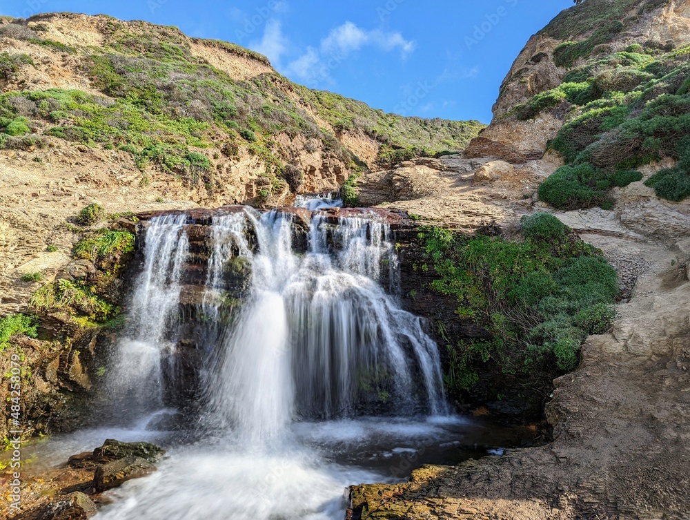 waterfall in the mountains