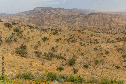 Hilly landscpae of Afar region, Ethiopia.