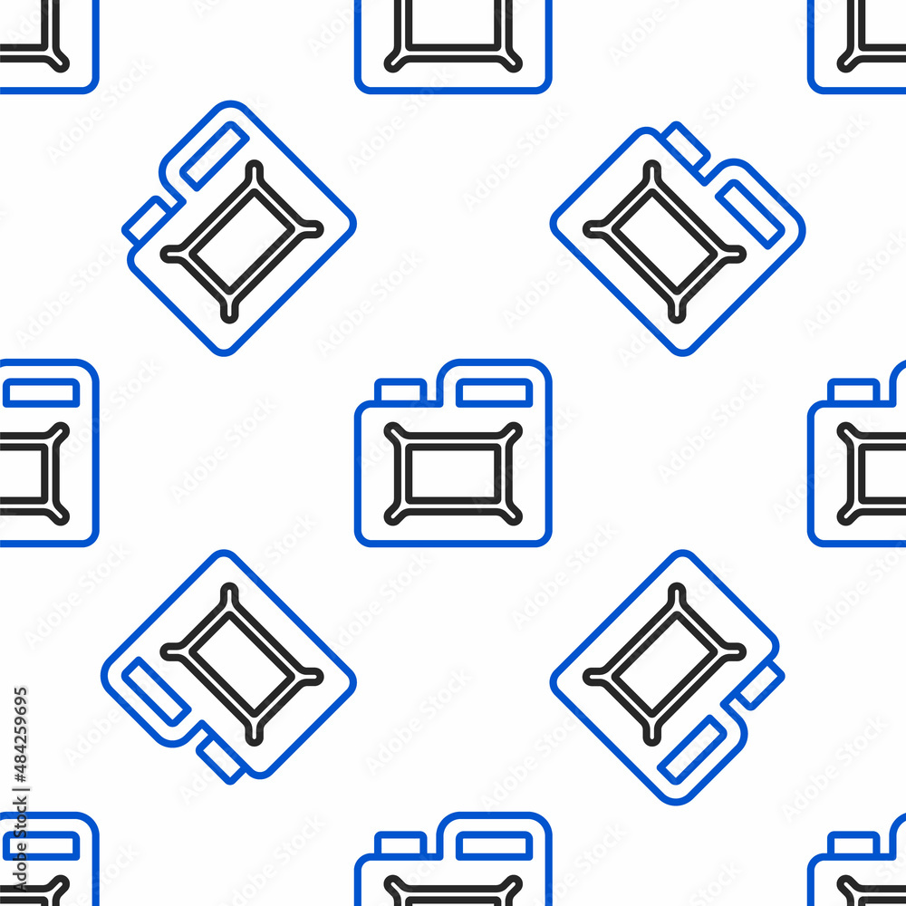 Line Canister for motor machine oil icon isolated seamless pattern on white background. Oil gallon. Oil change service and repair. Engine oil sign. Colorful outline concept. Vector Line Canister for motor machine oil icon isolated seamless pattern on white background. Oil gallon. Oil change service and repair. Engine oil sign. Colorful outline concept. Vector