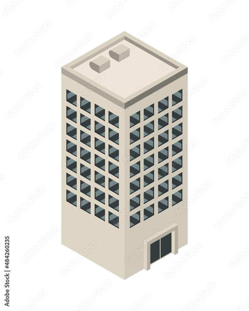 isometric skyscraper building isometric skyscraper building