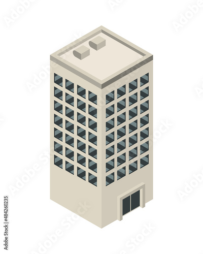 isometric skyscraper building