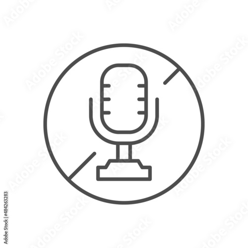 No sound line outline icon