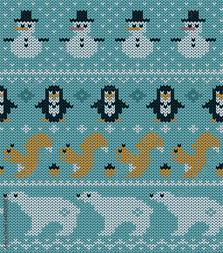 knitted winter pattern
