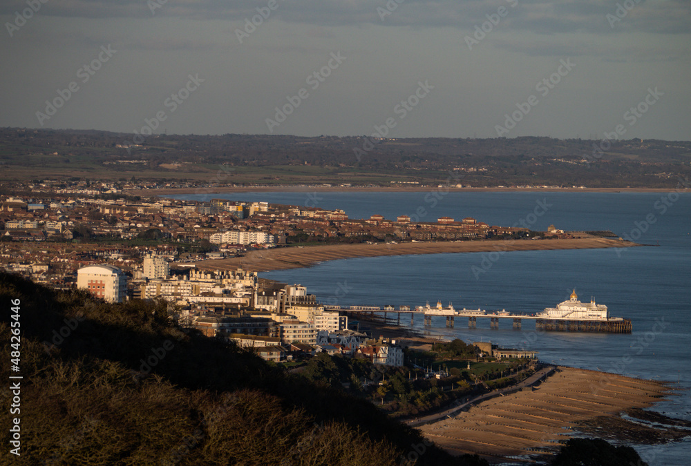 Fototapeta premium Eastbourne from the Cliffs.