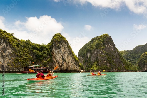 Kayaking in Halong Bay