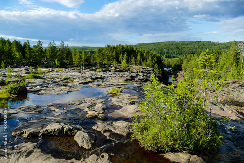 Ristafallet Waterfall park in sweden, photo