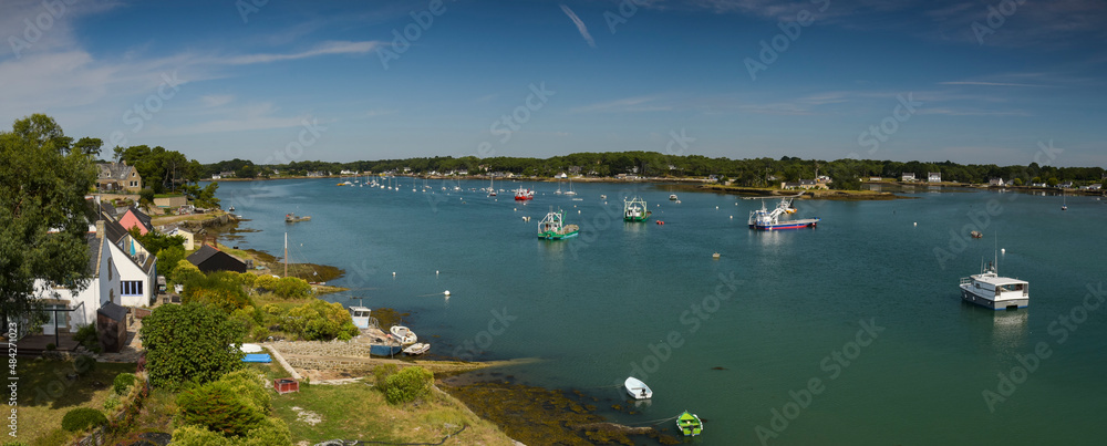 Landscape of the city of the Trinité sur mer in Brittany