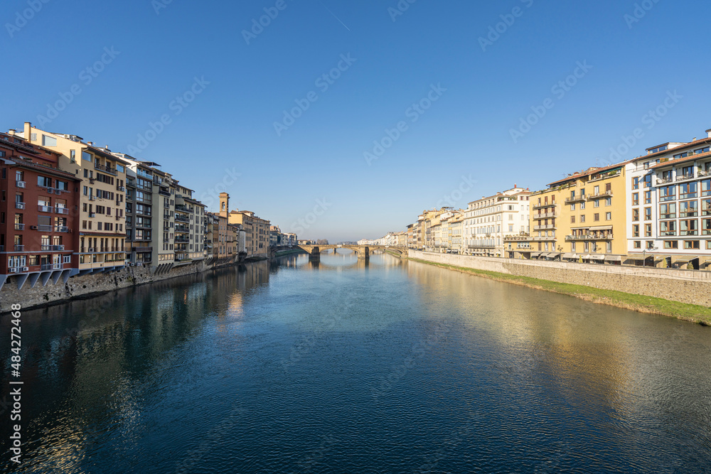 the Arno river in Florence, Italy