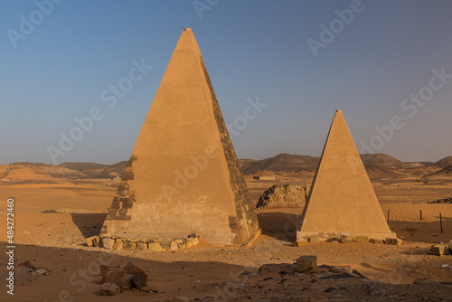 Meroe pyramids located in Sahara desert, Sudan