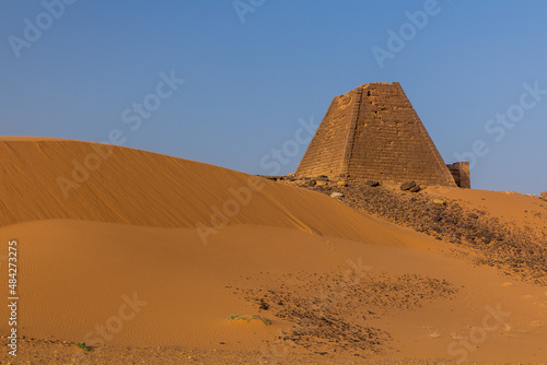 Pyramid in Meroe located in Sudan