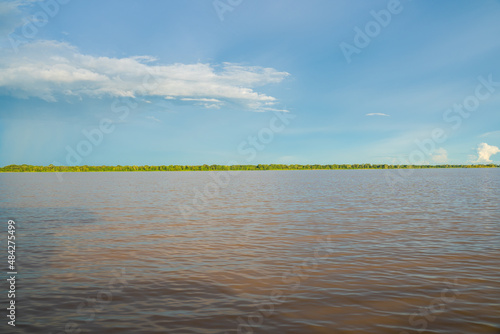 The amazon river and the amazonian forest. At the community of Gamboa next to the amazon river  peru