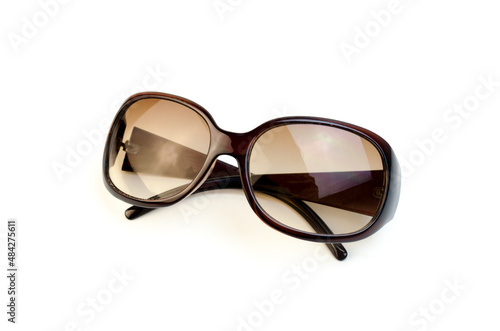 two sunglasses on white background