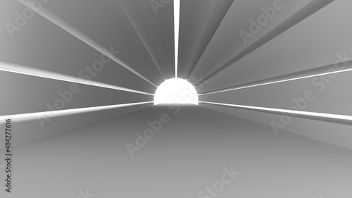 Wallpaper Mural background white tunnel minimal abstract endless 3d render Torontodigital.ca