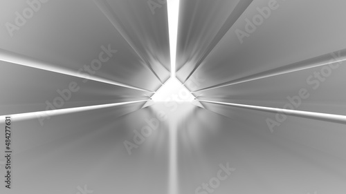 Fototapeta Naklejka Na Ścianę i Meble -  background white tunnel minimal abstract endless 3d render
