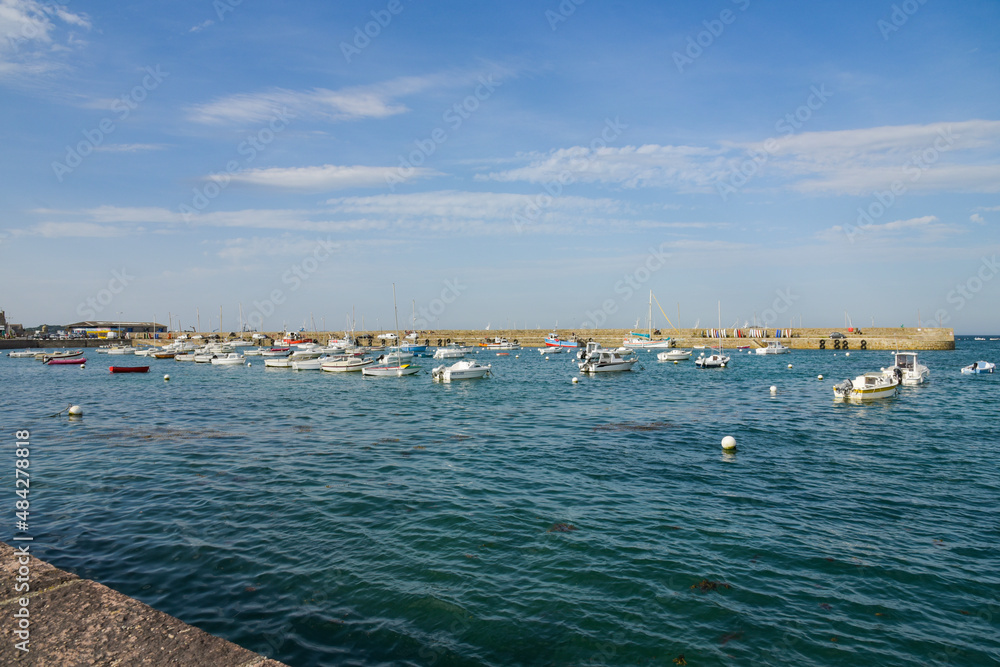 View on the harbor of Roscoff