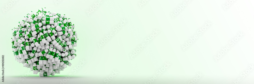 Plastic bottles are a threat to the environment; they can greatly harm the ecosystems. Original 3d rendering Plastic bottles are a threat to the environment; they can greatly harm the ecosystems. Original 3d rendering