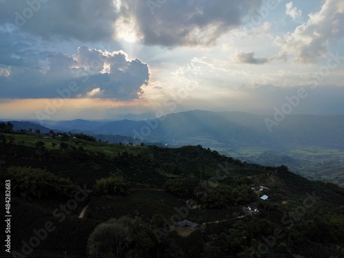 Wallpaper Mural clouds over the mountains Torontodigital.ca