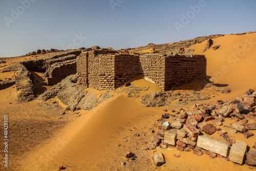 Ruins of Old Dongola deserted town, Sudan photo