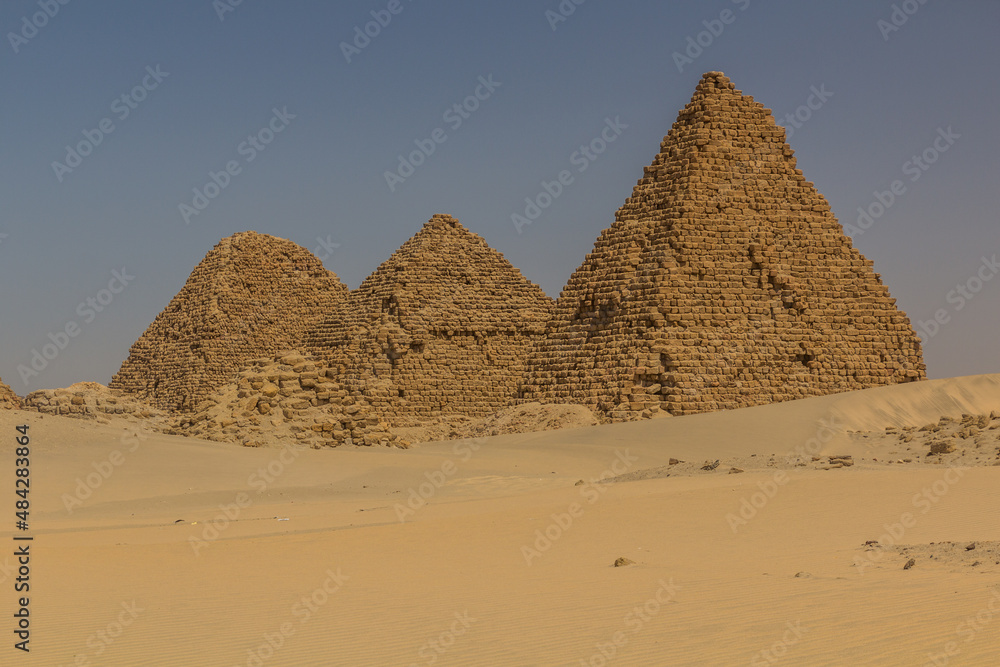 Nuri pyramids in the desert near Karima town, Sudan