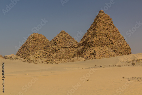 Nuri pyramids in the desert near Karima town  Sudan