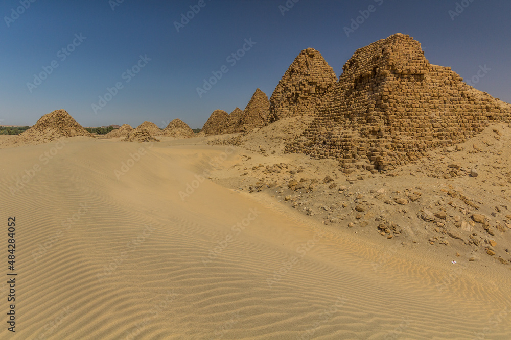 Nuri pyramids in the desert near Karima town, Sudan