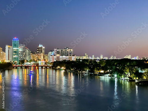 skyline at night