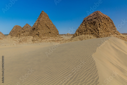 View of Niru pyramids near Karima  Sudan