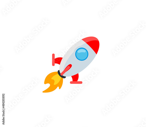Startup Rocket vector isolated icon. Rocket emoji illustration. Rocket vector isolated emoticon